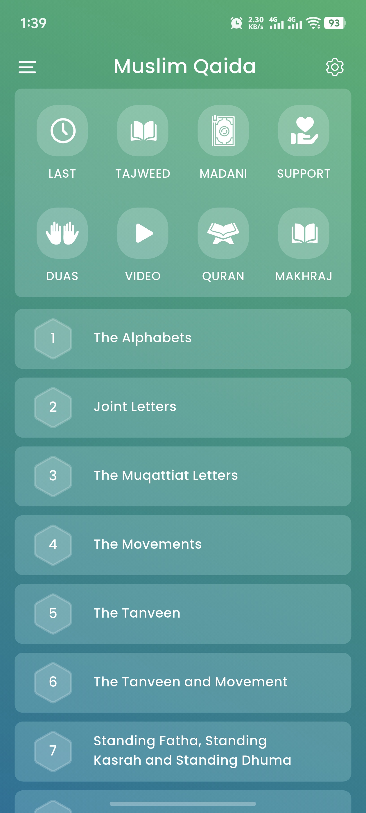 Main Features in Our Muslim Qaida App